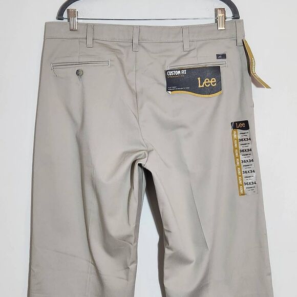 Lee Straight Leg Khaki Pants NWT Size 36 X 34 Lee Khaki Chino Pants - Picture 5 of 11